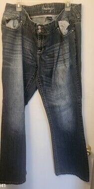 Amethyst Jeans Men’s Bootcut Dark Blue Faded Denim